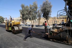 گزارش تصویری از روکش آسفالت خیابان شهید تفکری