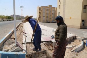 روایت تلاش : گزارش تصویری از پیاده رو سازی معابر سطح شهر (مسکن مهر )