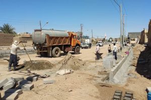 روایت تلاش : گزارش تصویری از مراحل احداث بلوار شهدا (نصب سنگ جدول )