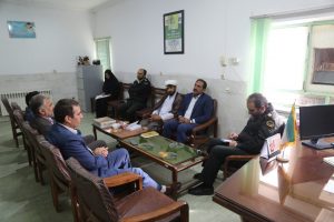 دیدار شهردار و اعضای شورای شهر بافق با فرمانده نیروی انتظامی شهرستان