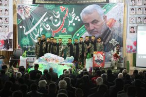 حضور اعضای شورا اسلامی شهر و پرسنل شهرداری در مراسم گرامیداشت شهید سپهبد حاج قاسم سلیمانی