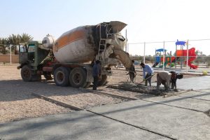 روایت تلاش : گزارش تصویری از آماده سازی زمین چمن مصنوعی پارک شاهد (بتن ریزی)