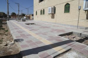 روایت تلاش : گزارش تصویری از موزاییک فرش معابر سطح شهر ( جنب مسجد صاحب الزمان )