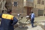 روایت تلاش : شروع پروژه های عمرانی با رعایت پروتکل های بهداشتی ، موازییک فرش معابر سطح شهر ( خیابان فرهنگ )
