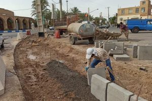 روایت تلاش : گزارش تصویری از نصب سنگ جدول ( ابتدای خیابان مهدیه )