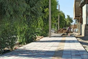 روایت تلاش : گزارش تصویری از موزاییک فرش معابر سطح شهر ( بلوار امام علی فرعی 34 )