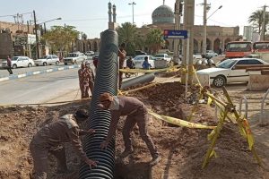 روایت تلاش : گزارش تصویری از ساماندهی دفع آب ناشی از بارندگی ها در خیابان مهدیه ( لوله گذاری )