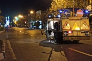 خانه تکانی عید : گزارش تصویری از رنگ آمیزی ترافیکی معابر سطح شهر در آستانه ی سال نو