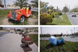 روایت تلاش : گزارش تصویری از نصب المانهای نوروزی در سطح شهر