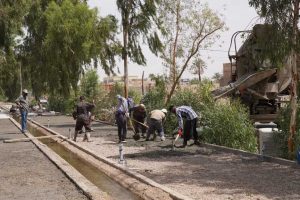 روایت تلاش : گزارش تصویری از احداث پیاده راه بلوار کشاورز ( بتن ریزی )