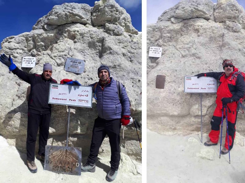 صعود کوهنوردان گروه ثامن شهرداری به بام ایران