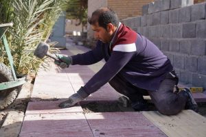 روایت تلاش : موزاییک فرش معابر سطح شهر ( بلوار توحید )