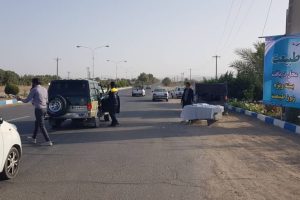 گزارش تصویری از توزيع كيسه زباله و هيزم در روز طبيعت توسط شهرداری بافق