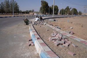 روایت تلاش : ساماندهی ورودی شهر از سمت کرمان ( سنگ فرش معابر )