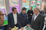 بازدید دکتر جوکار نماینده مردم یزد در مجلس شورای اسلامی و دکتر فاطمی معاون وزیر میراث فرهنگی ، صنایع دستی و گردشگری کشور از غرفه ی شهرداری بافق در شانزدهمین نمایشگاه بین المللی گردشگری و صنایع وابسته تهران