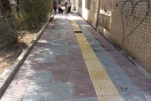 روایت تلاش : موزاییک فرش پیاده رو های سطح شهر – خیابان شیخ محمد تقی