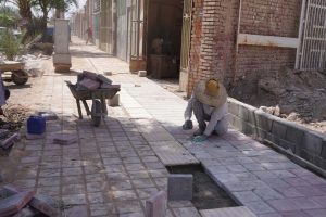 روایت تلاش : موزاییک فرش پیاده رو های سطح شهر ( بلوار شهید بهشتی فرعی 4 )