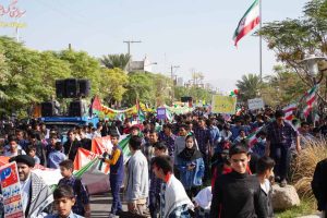 گزارش تصویری از راهپیمایی 13 آبان در شهرستان بافق