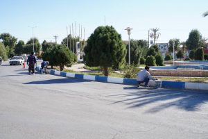 روایت تلاش : رنگ آمیزی ترافیکی معابر سطح شهر ( میدان امام حسین (ع) )