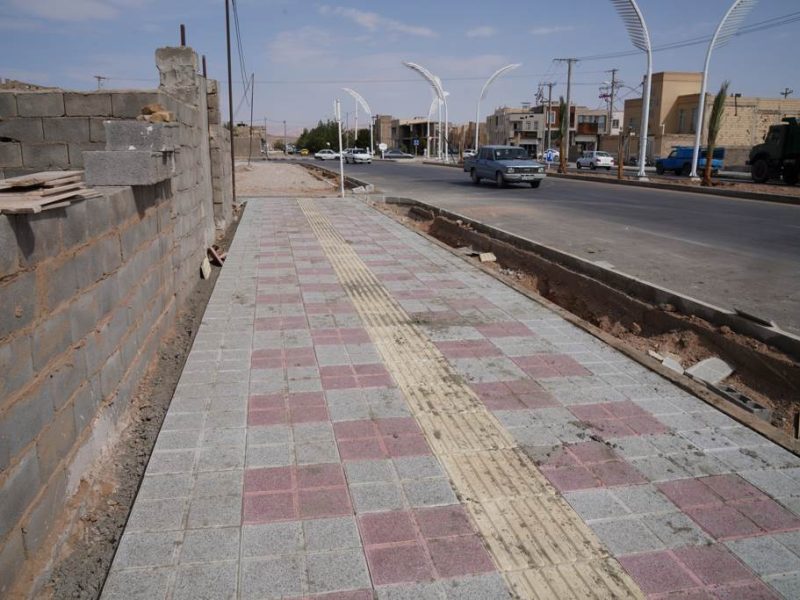 روایت تلاش : موزاییک فرش معابر سطح شهر ( بلوار نخلستان )