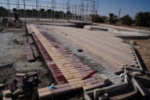 روایت تلاش : احداث بوستان آتش نشانی ( سنگ فرش ، فنس کشی زمین چمن مصنوعی )