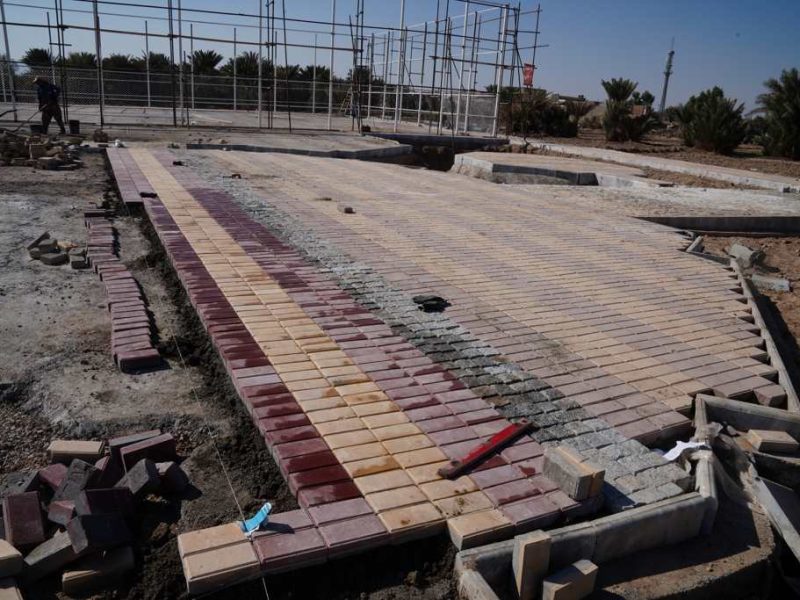 روایت تلاش : احداث بوستان آتش نشانی ( سنگ فرش ، فنس کشی زمین چمن مصنوعی )