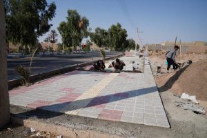 روایت تلاش :موزاییک فرش پیاده رو های سطح شهر ( بلوار کشاورز فرعی 7 و 9 )