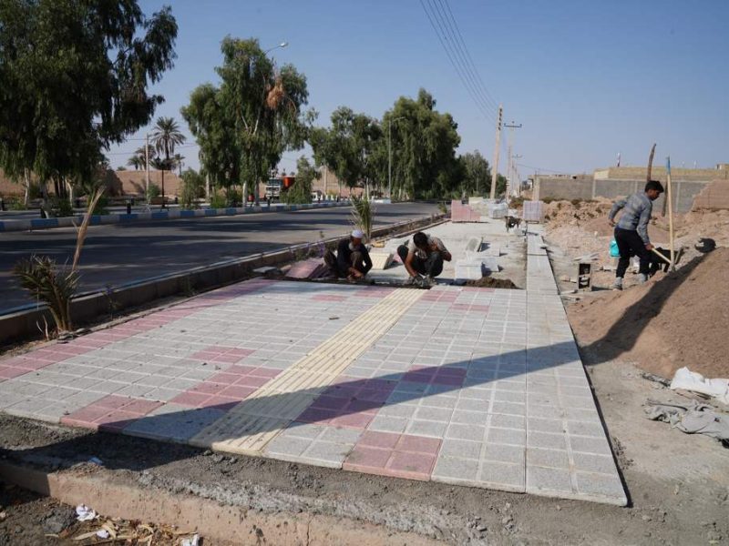 روایت تلاش :موزاییک فرش پیاده رو های سطح شهر ( بلوار کشاورز فرعی 7 و 9 )