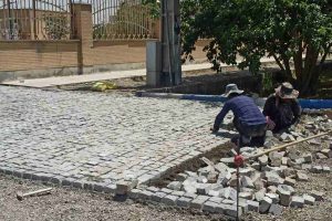 روایت تلاش : سنگ فرش معابر سطح شهر ( بلوار بسیج )