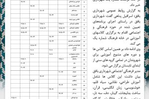 تابستانی پربار برای شهروندان بافقی