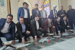 گزارش تصویری از مراسم غبار روبی و عطرافشانی قبور شهدا در هفته دولت