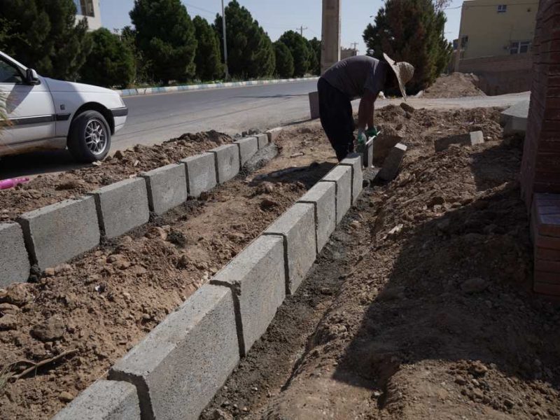 روایت تلاش : نصب سنگ جدول معابر سطح شهر (بلوار شهدا )