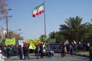 گزارش تصویری از راهپیمایی 13 آبان در شهرستان بافق